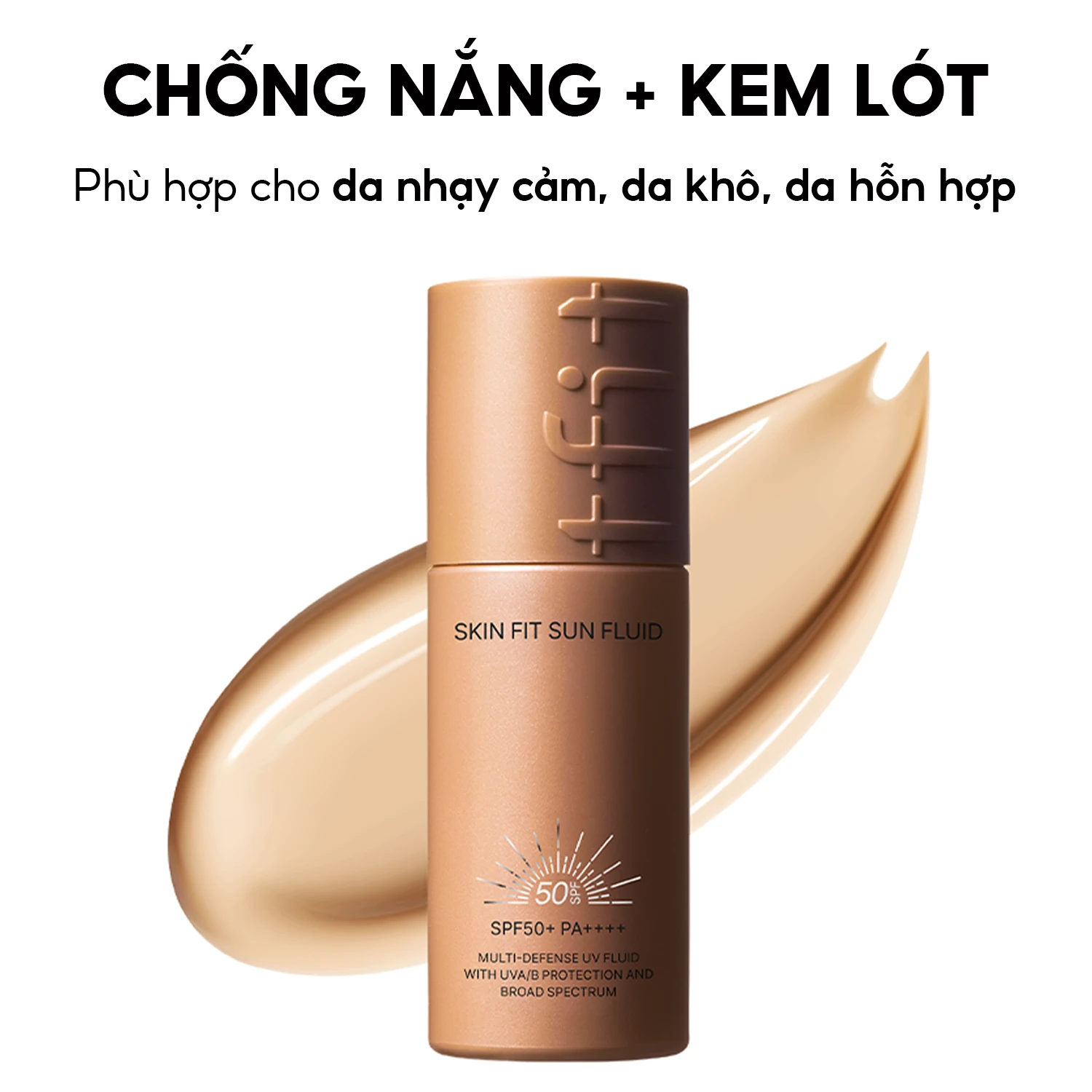 Kem chống nắng tích hợp kem nền Skin Fit Sun Fluid